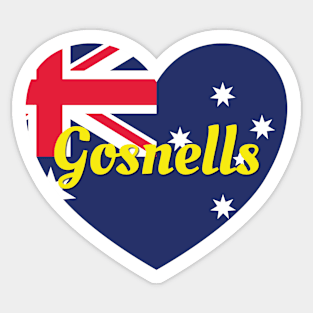 Gosnells WA Australia Australian Flag Heart Sticker